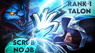 SCRUBNOOB VS RANK-1 TALON. WHO WINS? *1VS9 RENGAR GAMING*