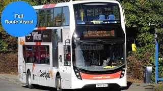 Cardiff Bus 11 Full Route Visual- City Centre to Pengam Green