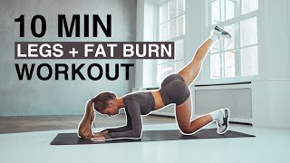 10 MIN LEGS & FAT BURN (No Equipment, No Repeat)