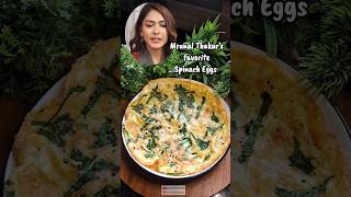 Mrunal Thakur's favorite Spinach Eggs 🔥#shorts #yt #breakfast #mrunalthakur #egg #omlet #viralshort