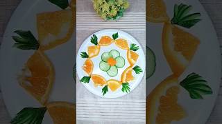 Fruit cutting ideas l Orange flower #cuttingfruit #art #vegetableart #cookwithsidra #crafts #shorts