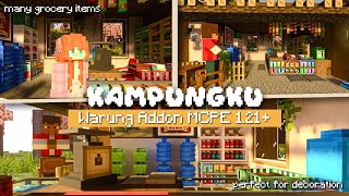 NEW Grocery Items for Minecraft PE/Bedrock 1.21-1.21.60 Kampungku : Warung Addon | Nuansa Indonesia