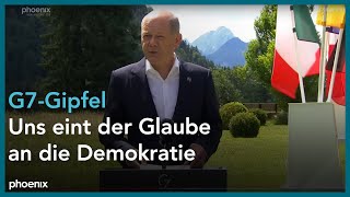 G7-Treffen: Pressekonferenz mit Olaf Scholz