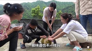 22元一斤的榴蓮，小六用屁股來開，又是跪又是砍樂壞了秋子小北【小六搞野】