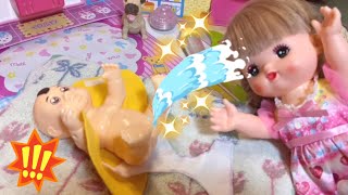 メルちゃん　おままごと　赤ちゃんのお世話をするよ　おむつ　ミルク　Ｍell-Chan  baby care