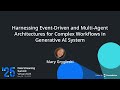 Harnessing Event-Driven and Multi-Agent Architectures for Complex Workflows in Generative AI System