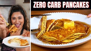 KETO ZERO CARB PANCAKES! 2 ingredient Low Carb Pancake Recipe