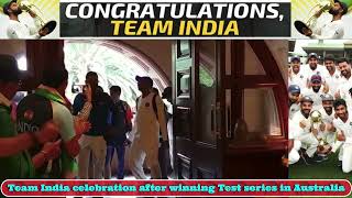 Team India celebration after winning Test series in Australia