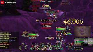 Hunter trolling in BGs with traps / Immolation trap blasts enemy off cliff #pvp #trolling #wowhunter