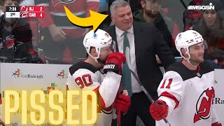 Sheldon Keefe NOT happy with Refs call (Haula hit on Orlov)