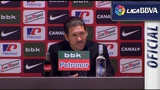 Rueda de Prensa de Simeone tras el Athletic Club (1-2) Atlético de Madrid - رياضي أتليتكو - HD