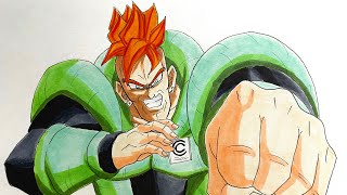 ドラゴンボール　人造人間１６号　描いてみた　DRAGON BALL Android16 drawing