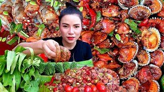 ตำหอยเเครงเเเดงเดือด‼ใส่กุ้งสดเผ็ดนัวร์น้ำปลาร้า|สเมซ่าพาเเซ่บ