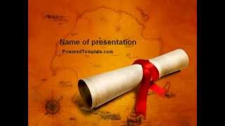 Treasure Map PowerPoint Template by PoweredTemplate.com