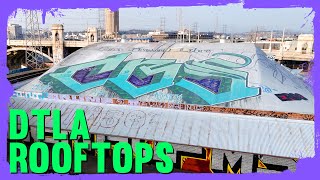 CBS ROOFTOP - Drone Footage of GRAFFITI in Downtown Los Angeles by LA River - MSK - REM - HOF