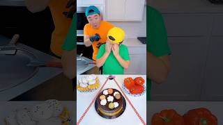 Macaron cake vs chocolate pie ice cream challenge!🍨 #funny by Ethan Funny Family