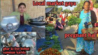 Meri devarani pregnant🤰 hai  😃|| Local market se bohut summan karida naya ghar  ke liye bortan