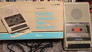 Realistic Portable CTR-72 Cassette Tape Recorder 1980s 80s Then 80s Now