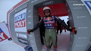 Marcel Hirscher forerunner - Kitzbuhel 2022 downhill 1 - WC Apline Skiing