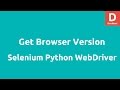 Get Browser Version using Python Selenium