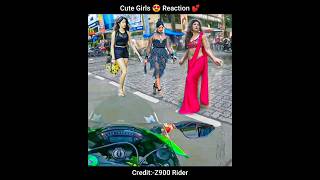Cute Girls 😍 Super Bike🔥| Zx10r | Girl Reaction @Z900Rider #shorts