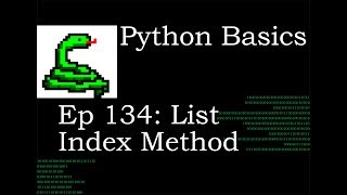 Python Basics List Index Method