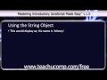JavaScript Training Tutorial Using the String Object