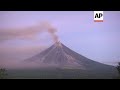 raw lava shoots from philippines volcano