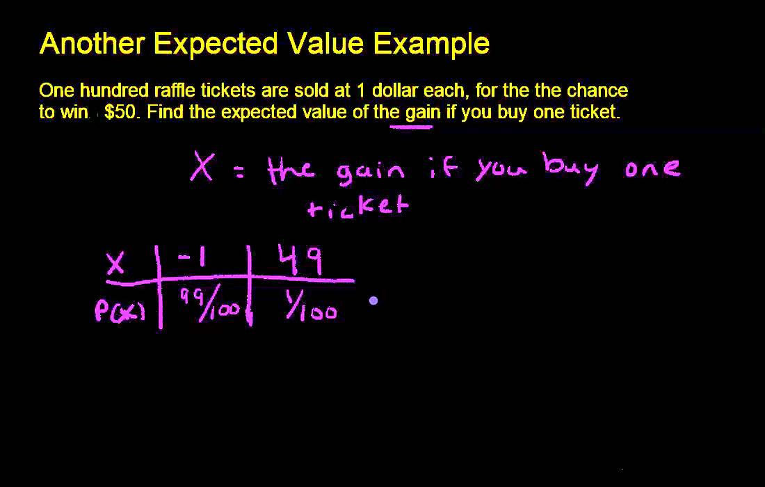 Another Example Finding The Expected Value - YouTube