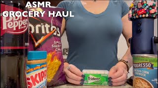 ASMR Gum Chewing Grocery Haul | Whispered