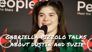 Gabriella Pizzolo talks about the relationship between Dustin and Suzie in Stranger Things