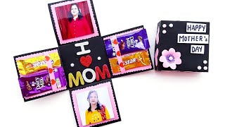 DIY Greeting Card for Mothers day/Chocolate explosion box tutorial/How to make photo Explosion Box