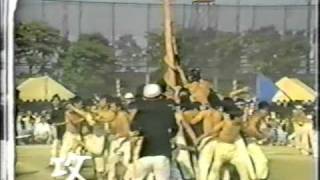 1985年開成学園運動会高3棒倒し　第2回戦　橙対青