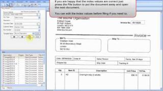 Filing documents with an ocr template in Scan and Document Manager