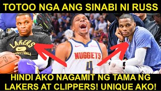 TOTOO nga ang SINABI ni Westbrook noon! UNIQUE AKO at Hindi NAGAMIT ng Tama ng Lakers at Clippers