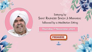 Satsang By Sant Rajinder Singh Ji Maharaj - Nov 07, 2024