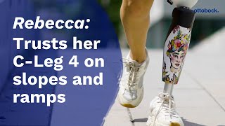 Rebecca trusts her C-Leg 4 on slopes and ramps | Ottobock