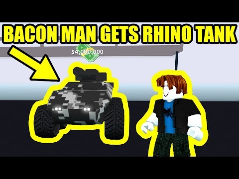 Bacon Man Gets The Rhino Tank Roblox Mad City - buying the inferno in roblox mad city youtube