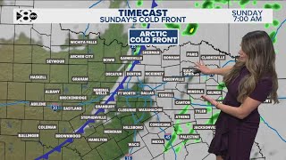 DFW Weather: Latest forecast and timeline for arctic air, coldest temperatures of the season