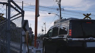 富山地方鉄道不二越上滝線　上滝街道踏切