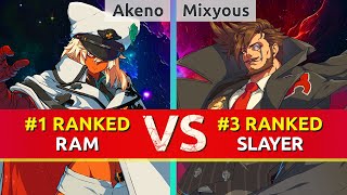 GGST ▰ Akeno (#1 Ranked Ramlethal) vs Mixyous (#3 Ranked Slayer). High Level Gameplay