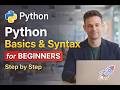 🐍 Python Basics & Syntax for Beginners | Learn Python Fundamentals Step by Step