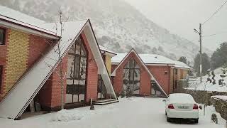 Uzbekistan Zameen Mountains Snowfall