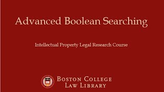 Advanced Boolean Searching-IP (2019)