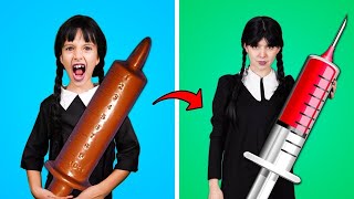 Wednesday Addams Surviving Every Job | Crazy Challenge and Funny Moments
