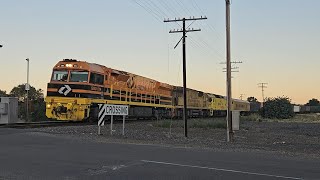 5MP1 Aurizon down Superfreighter (GWU, ACD, G535), Melbourne to Perth, 2030, 30/1/25, Stawell VIC