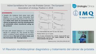 Dr. Alberto Briganti | Vigilancia activa en próstata de bajo riesgo: Posición de la EUA en 2018.