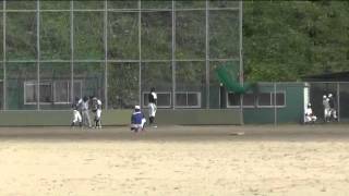 八尾BCvs大阪経済大学4回裏　OP戦　2014-10-12