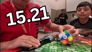 Rubik’s Cube ONE-HANDED Solved in 15.21 Seconds! (PR)