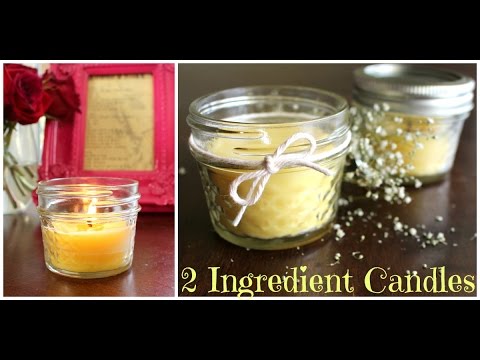 Easy 2 Ingredient Candles - How To Make DIY Candles - YouTube